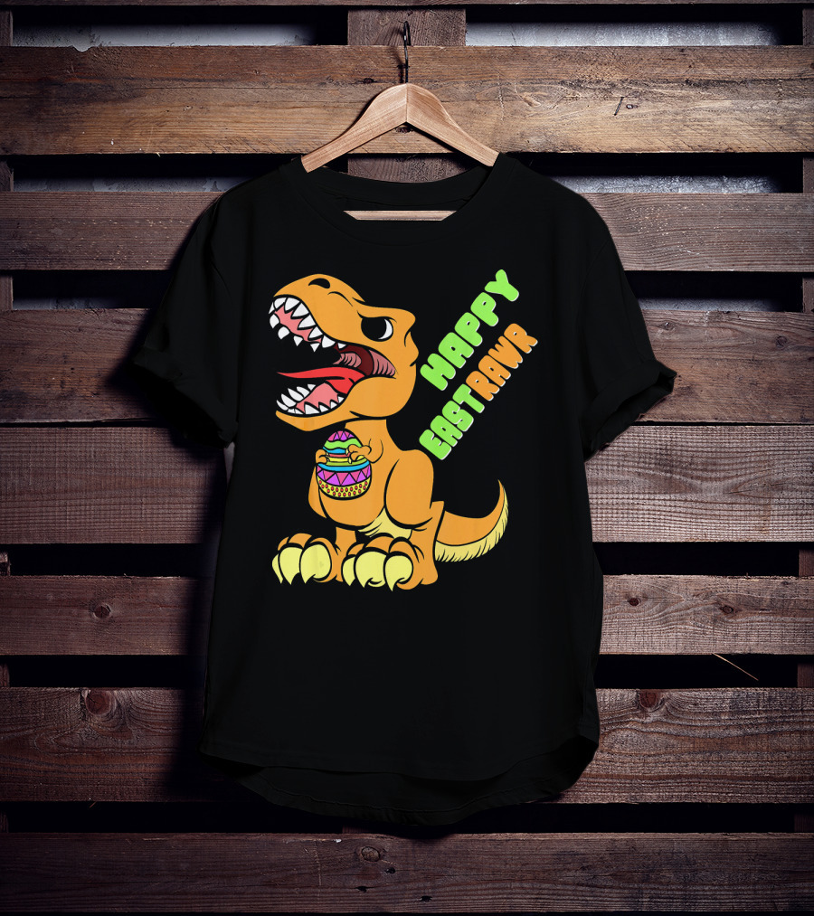 Happy Easter Rex Dinosaur Holding Egg T-Shirt
