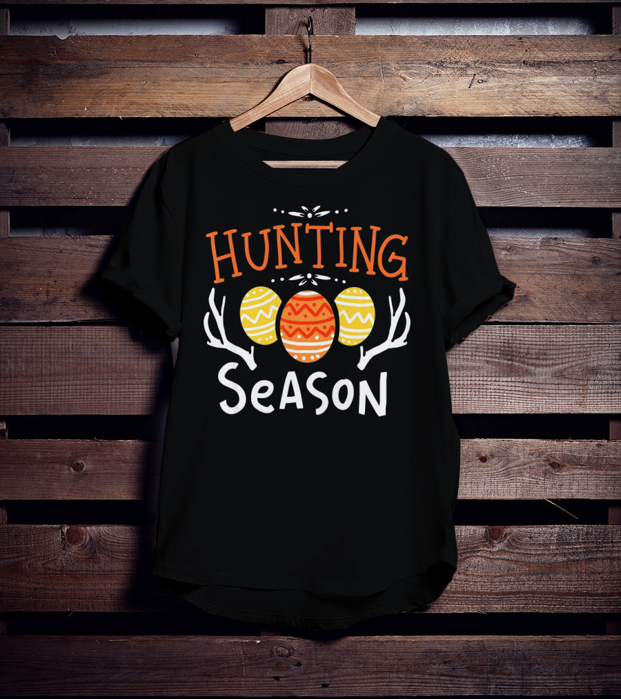 Hunting Season Easter Happy Egg Hunt Deer T-Shirt