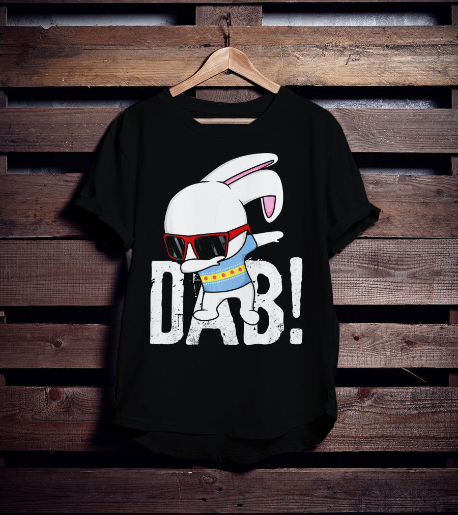 Dabbing Bunny Hip Hop Easter Dab With Sunglasses T-Shirt