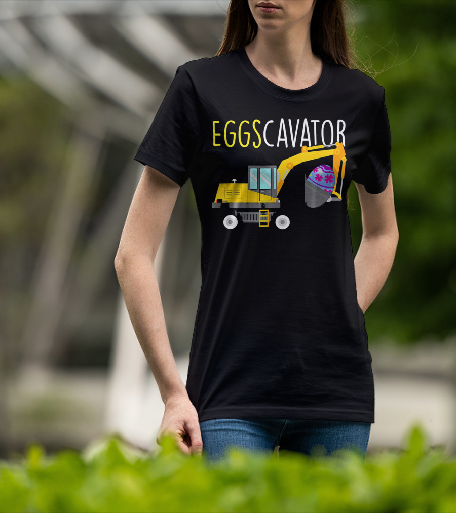 EGGSCAVATOR Funny Dinosaurs T Rex Hates Egg Hunts T-Shirt