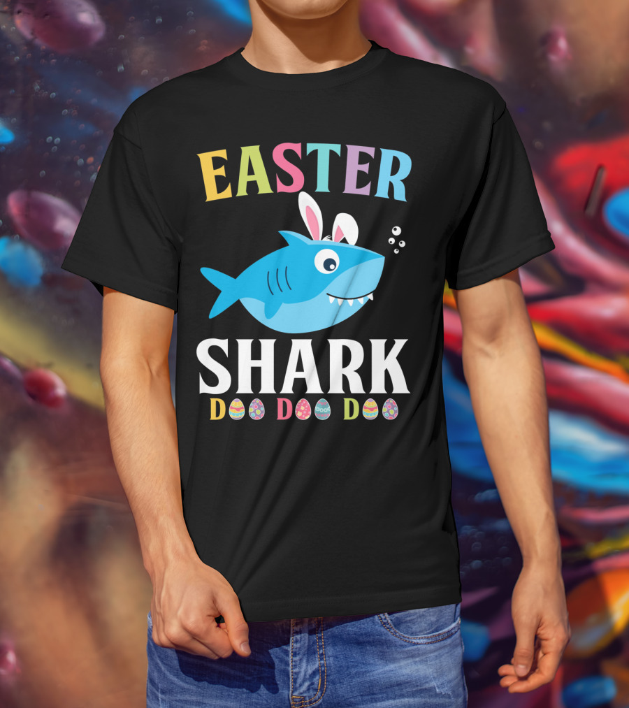 Easter Shark Bunny Do Do Do Kids Toddler T-Shirt