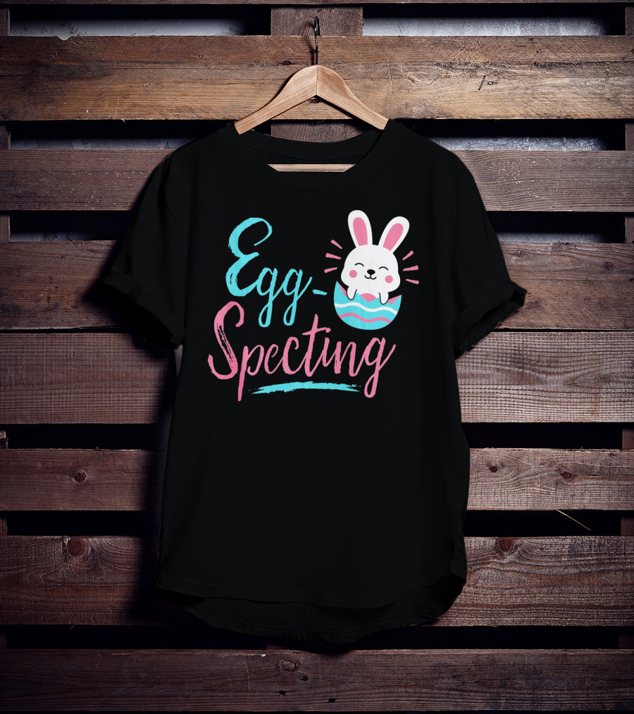 Egg-Specting Funny Easter Bunny In Decorated Egg T-Shirt