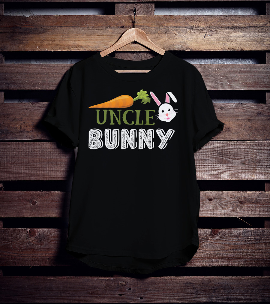 Uncle Bunny Easter Carrot Rabbit Head T-Shirt