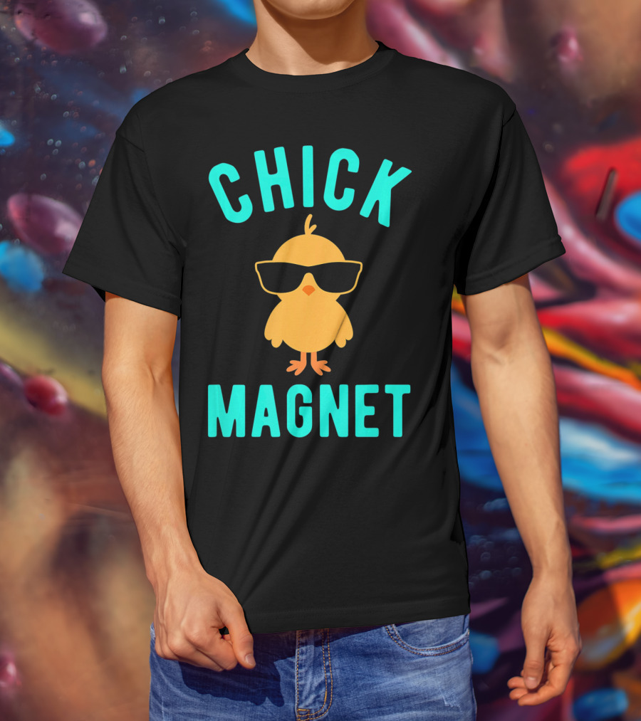 Chick Magnet Funny Easter Sunglasses Casual T-Shirt