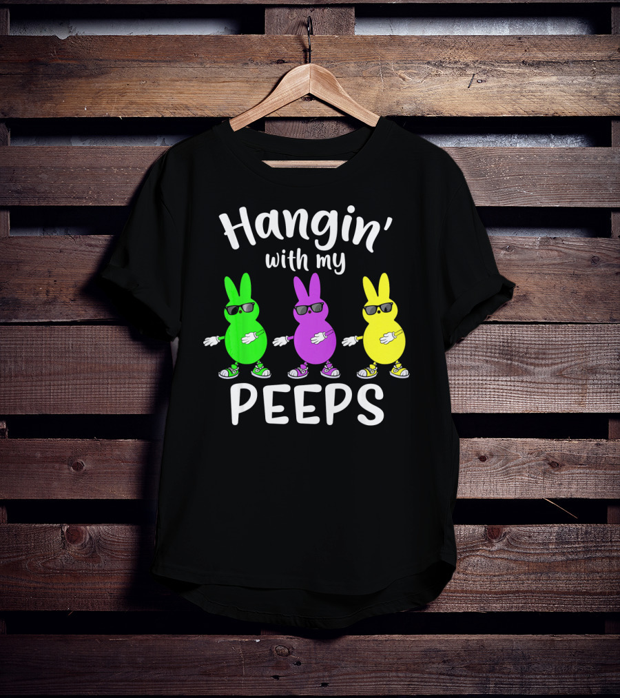 Hangin With My Peeps Funny Bunny Sunglasses Trio T-Shirt