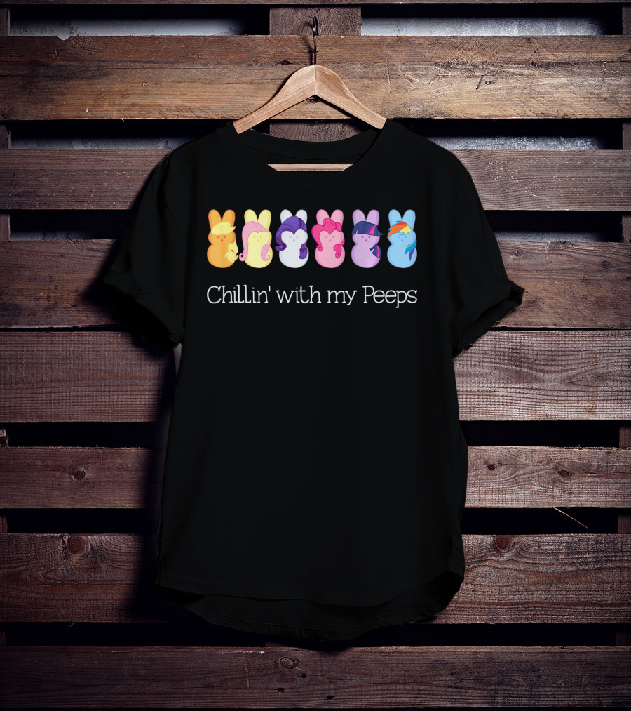Chillin' With My Peeps Funny Easter Bunny Friends T-Shirt