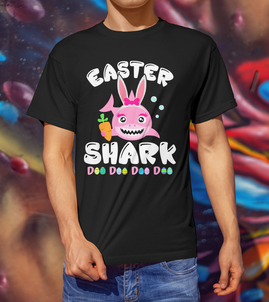 Easter Shark Bunny Doo Doo Doo Doo T-Shirt