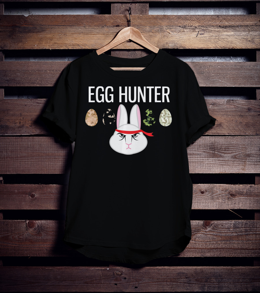 Egg Hunter Ninja Bunny Easter T-Shirt