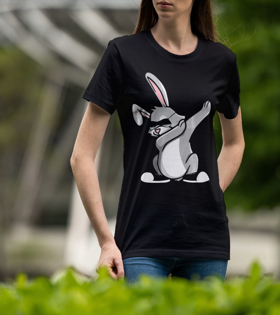 Easter Dab Bunny Women's Sunglasses Cute Rabbit Dancing T-Shirt
