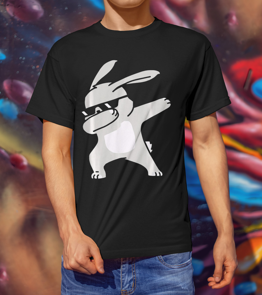 Happy Easter Day Cool Dabbing Rabbit T-Shirt