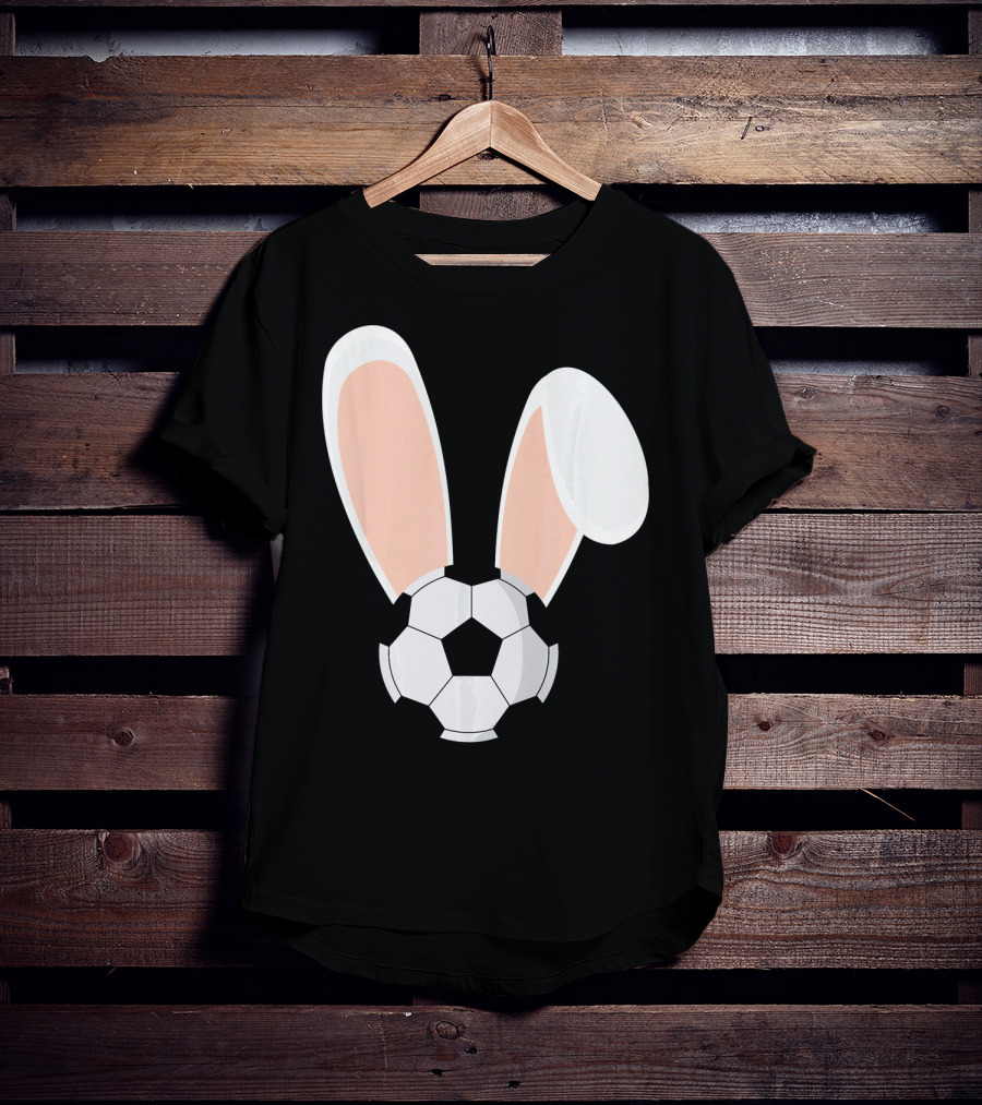 Easter Rabbit Bunny Ears Soccer Ball Combination T-Shirt