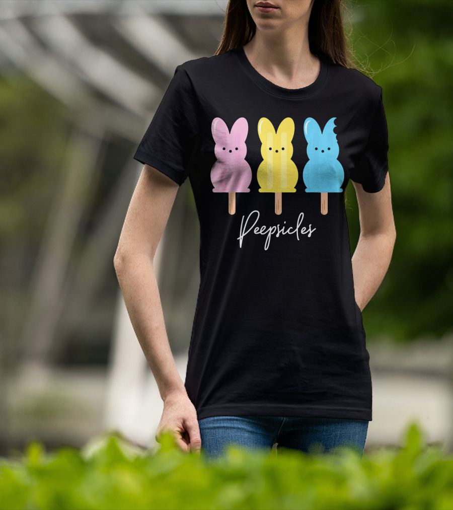 Peepsicles Fun Easter Bunny Cute Peep Popsicle T-Shirt
