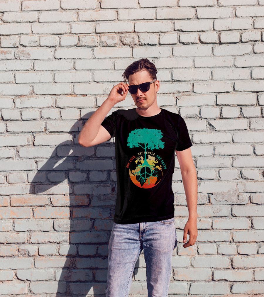 One Love One People One Earth Peace Tree T-Shirt