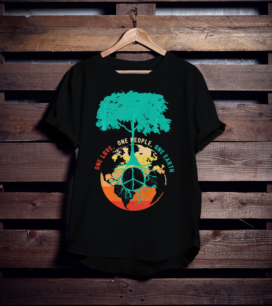 One Love One People One Earth Peace Tree T-Shirt
