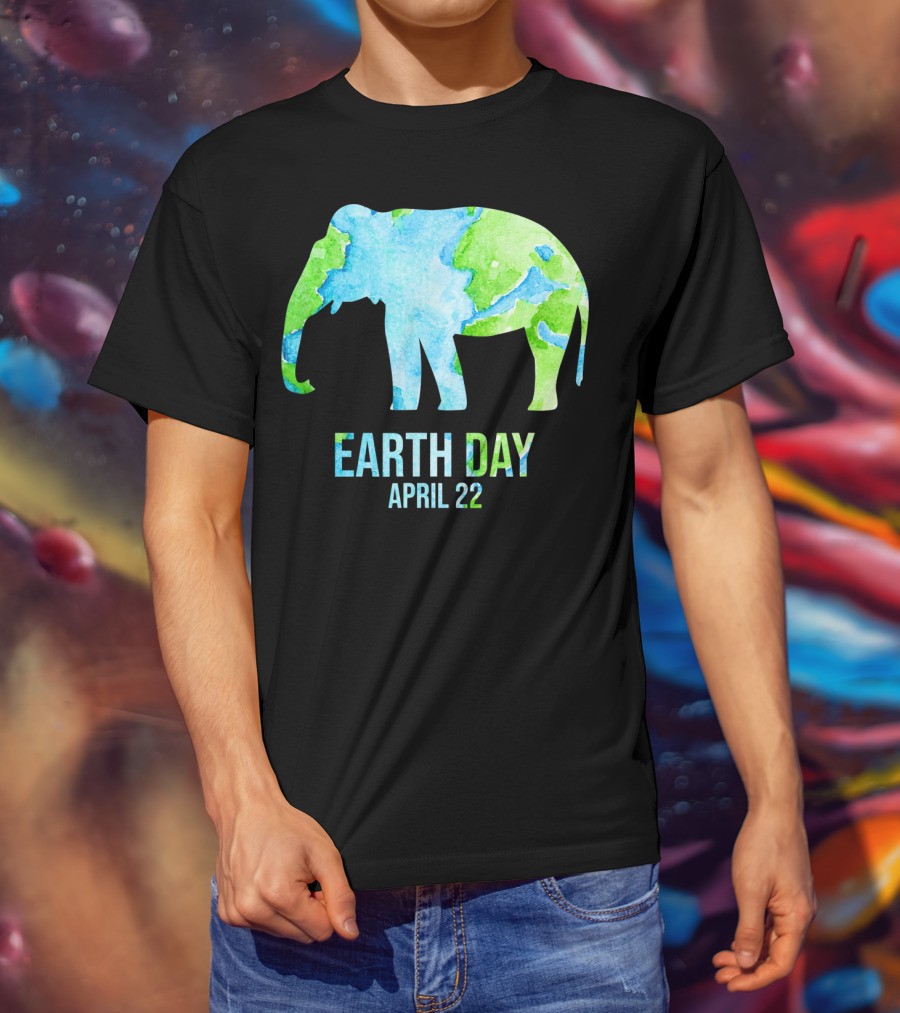 Earth Day April 22 Elephant School Event T-Shirt