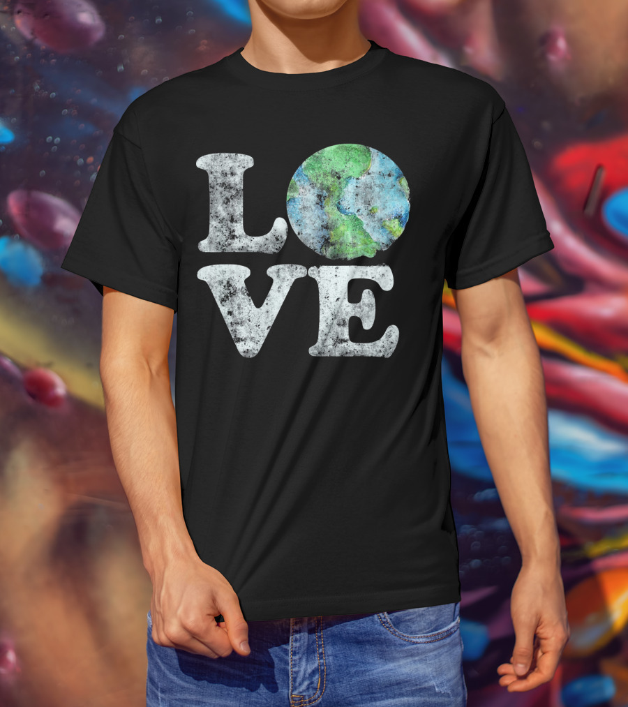 VINTAGE LOVE Your Mother Earth Planet Circle T-Shirt