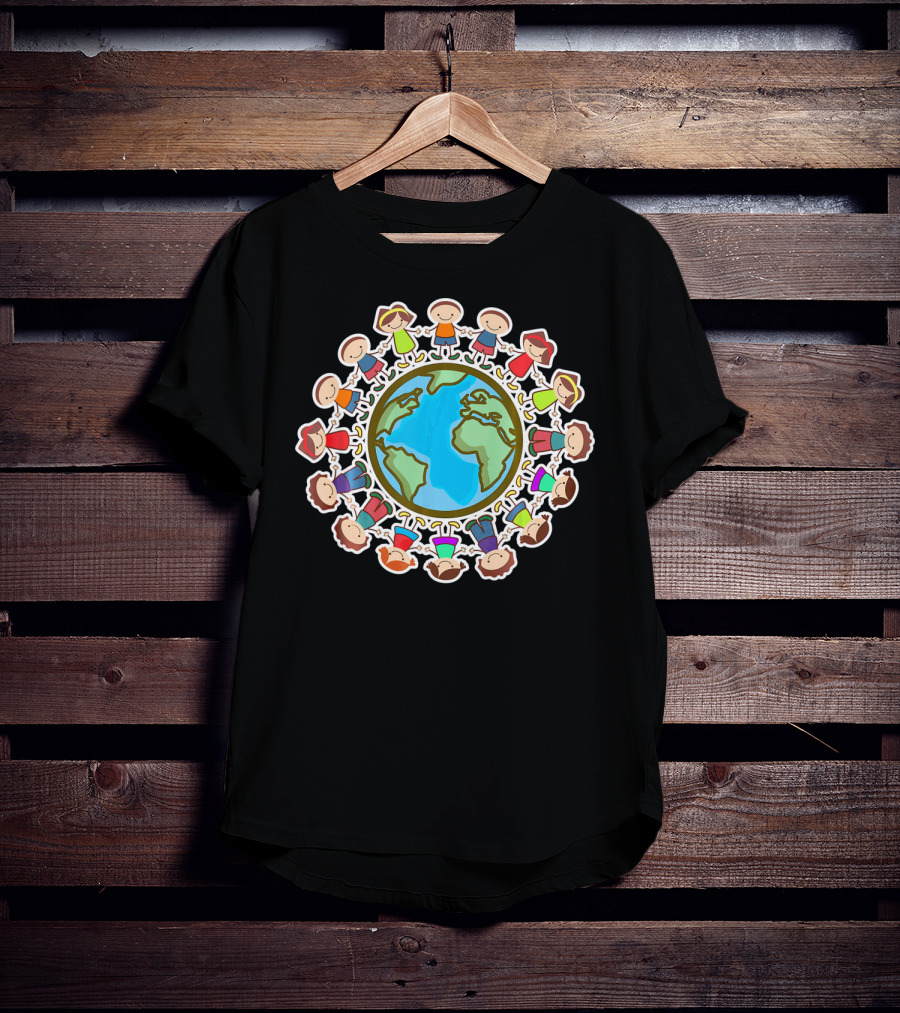 Kids Celebrating Earth Day Around The Globe T-Shirt