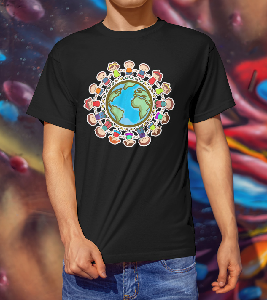 Kids Celebrating Earth Day Around The Globe T-Shirt