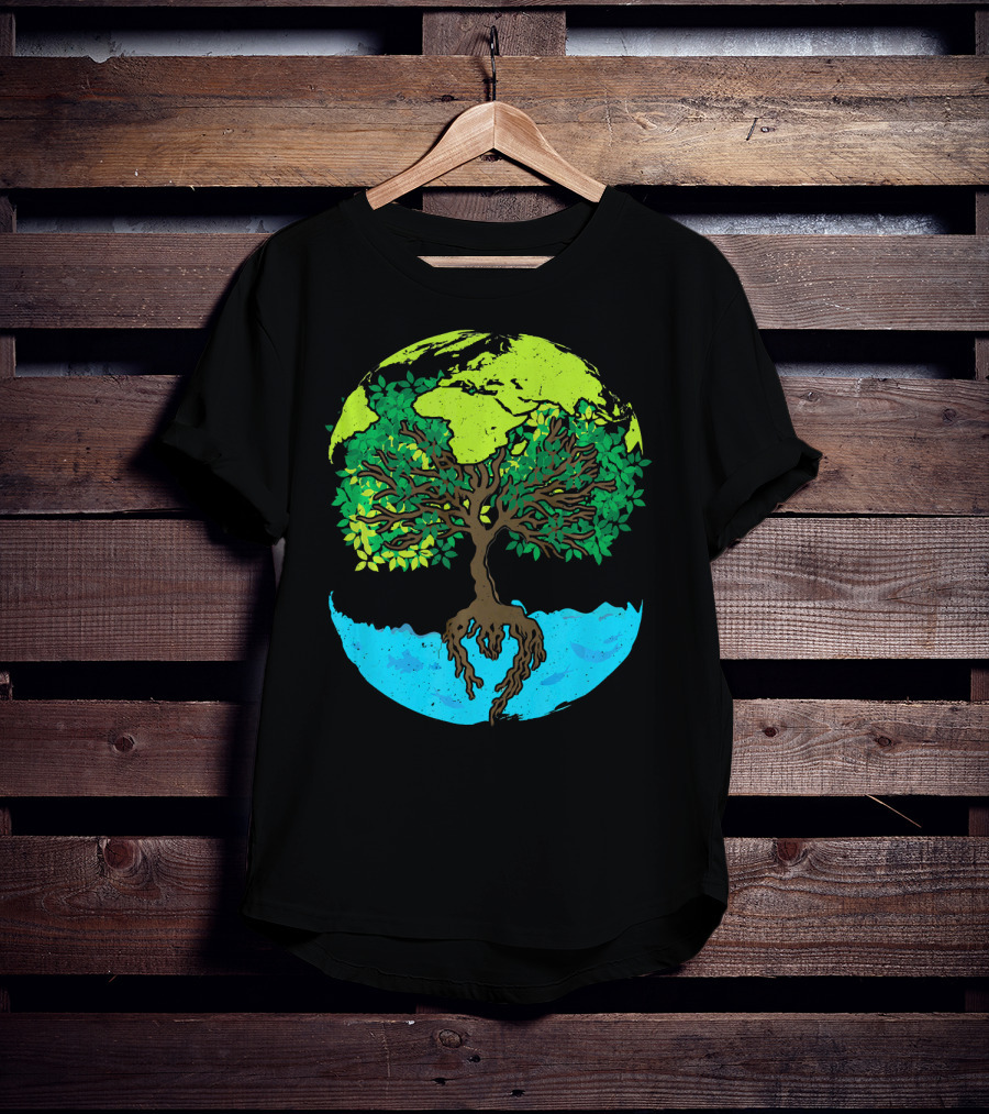 World Environment Earth Day Save The Tree Planet Nature Conservation T-Shirt