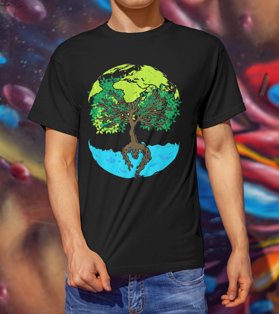World Environment Earth Day Save The Tree Planet Nature Conservation T-Shirt