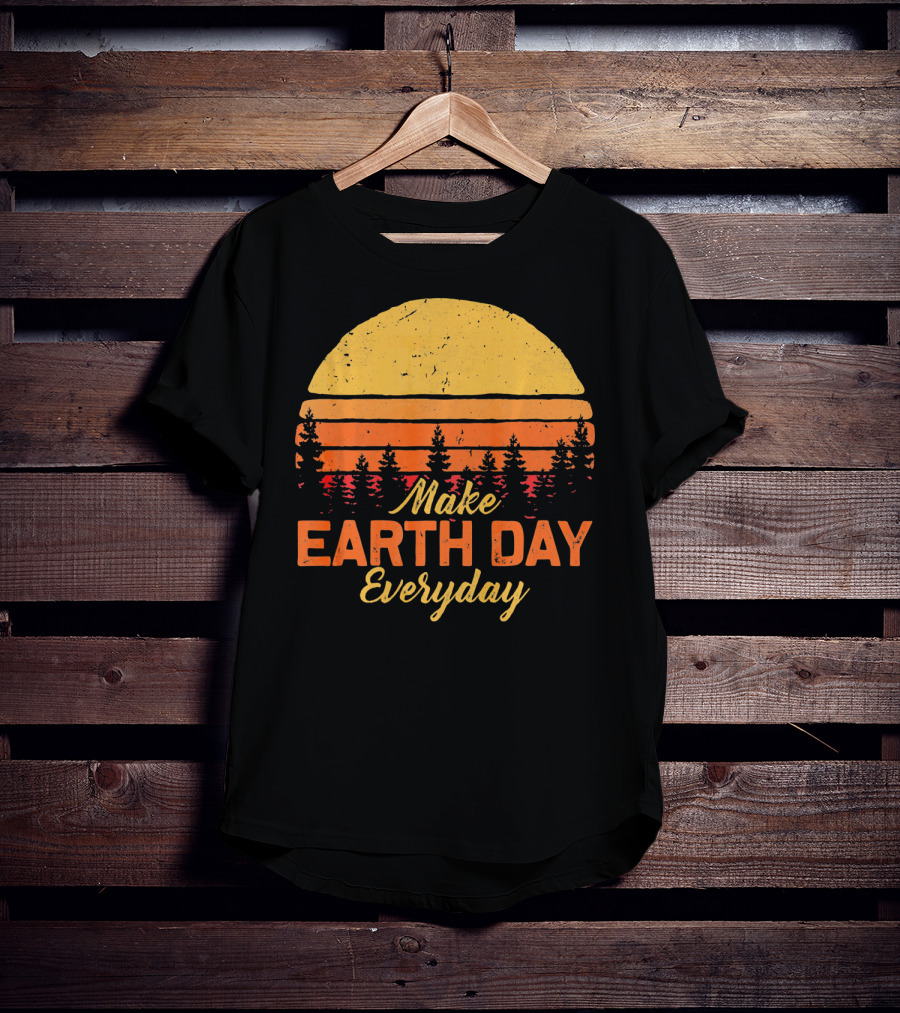Make Earth Day Everyday Sunset Forest T-Shirt