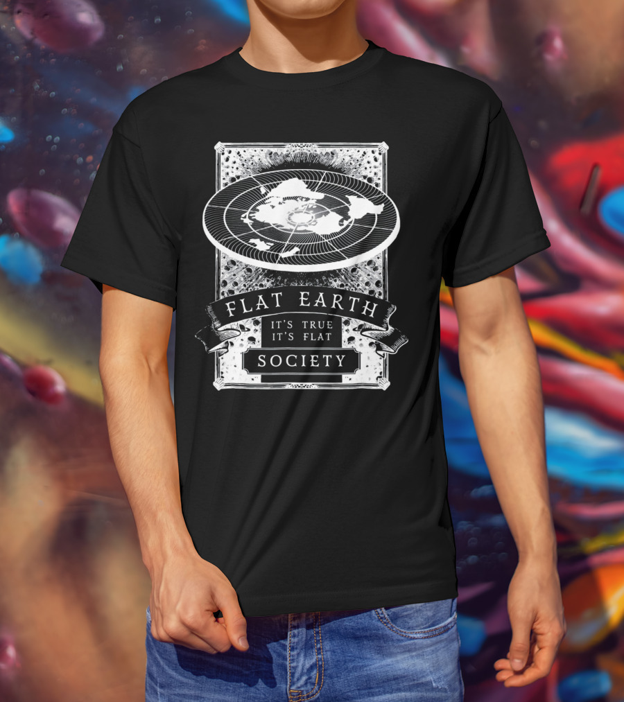 Vintage Flat Earth Society It's True It's Flat T-Shirt