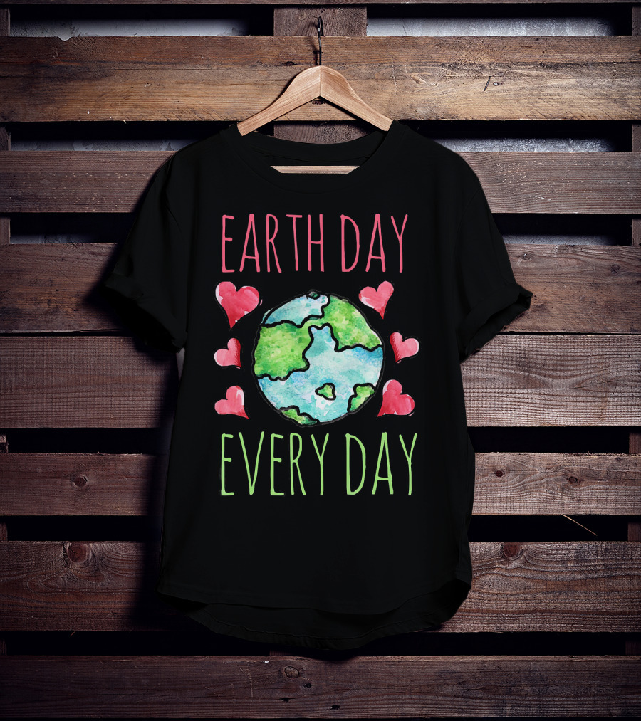 Earth Day Every Day Cute Earthy Heart T-Shirt