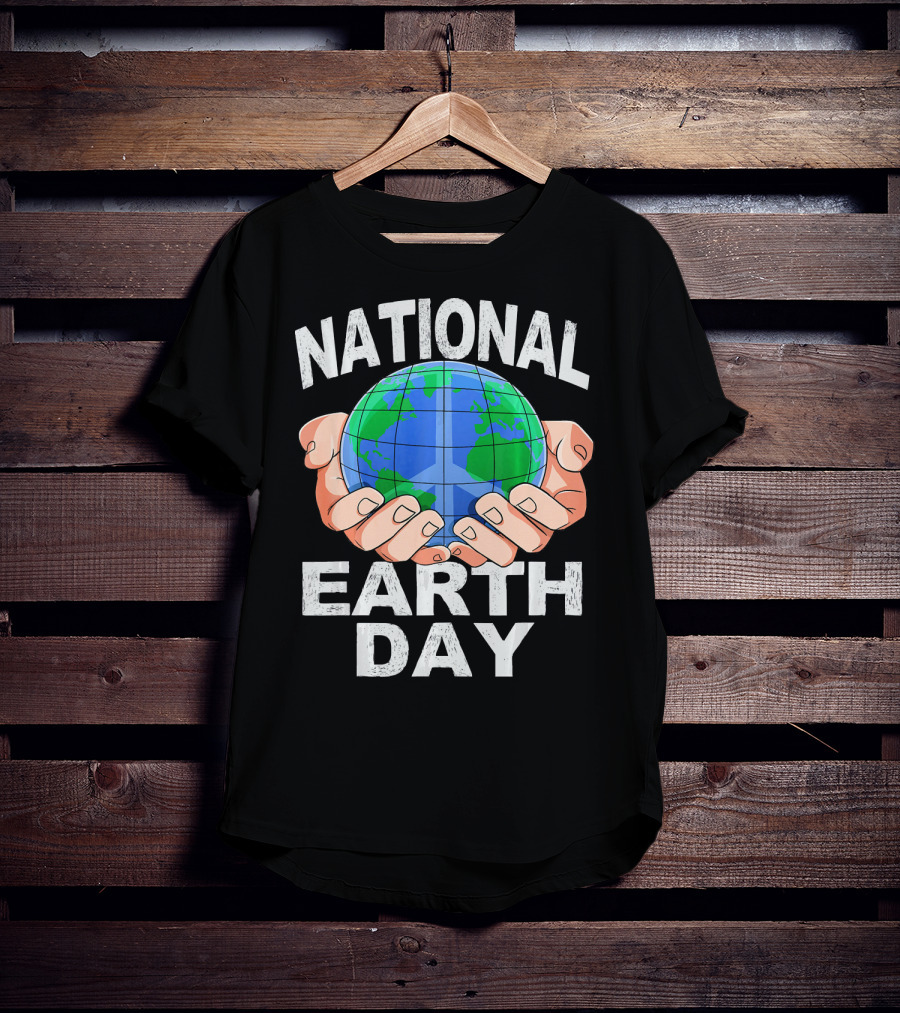 National Earth Day Nature Hands Holding Globe April T-Shirt