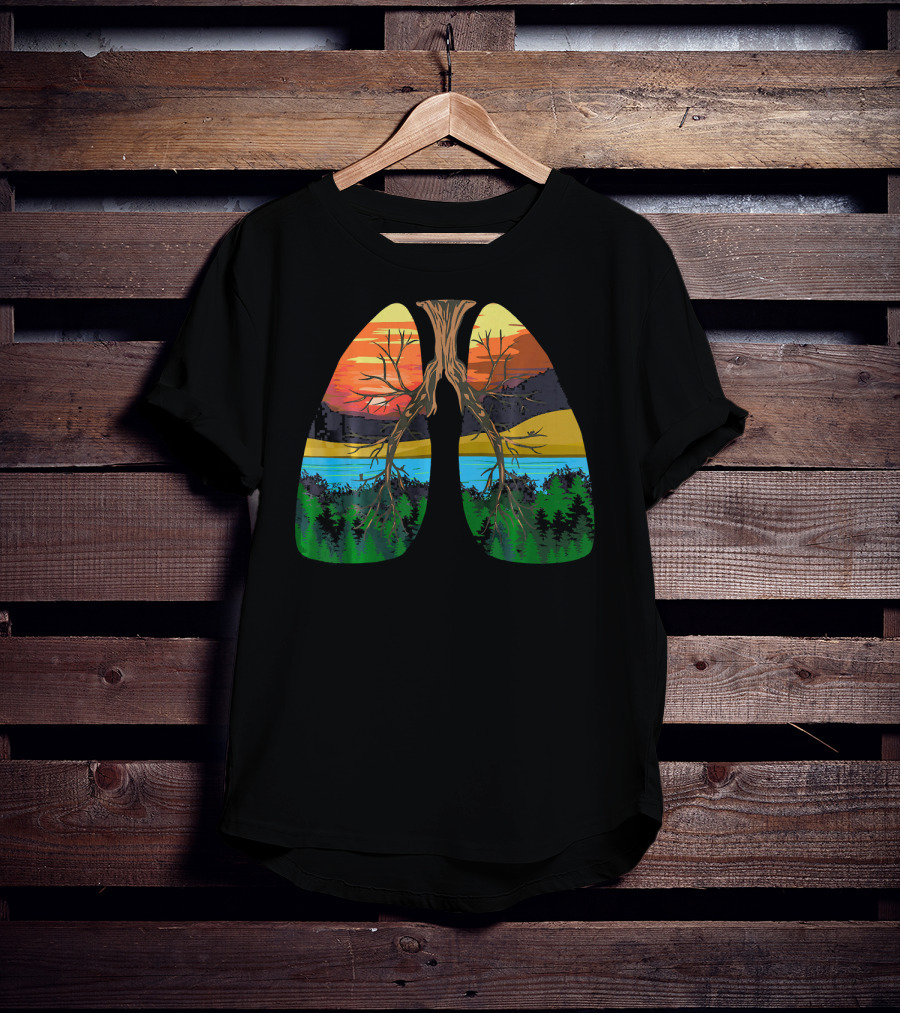 Lungs Of Nature With Forest Landscape For Earth Day Environment T-Shirt
