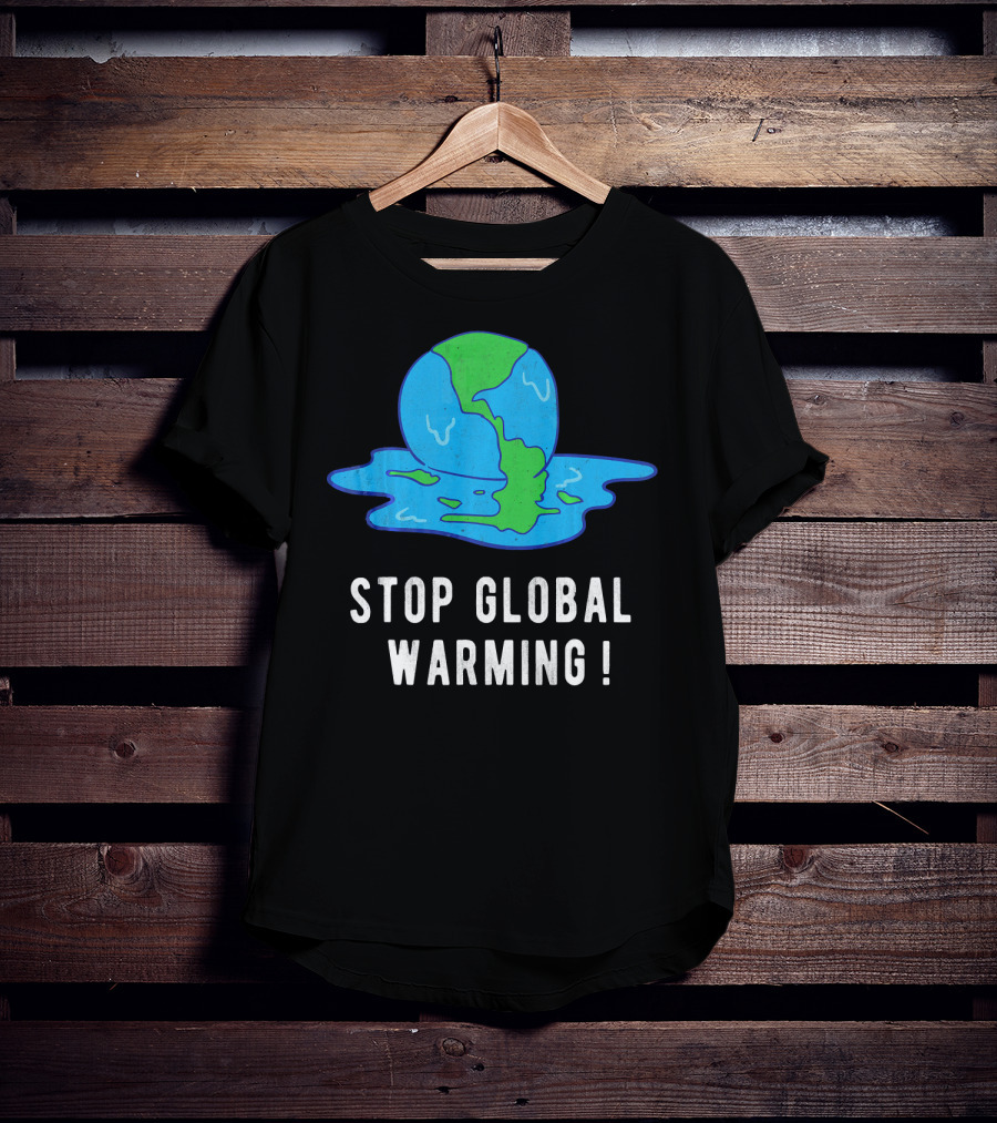 Stop Global Warming Melting Earth T-Shirt
