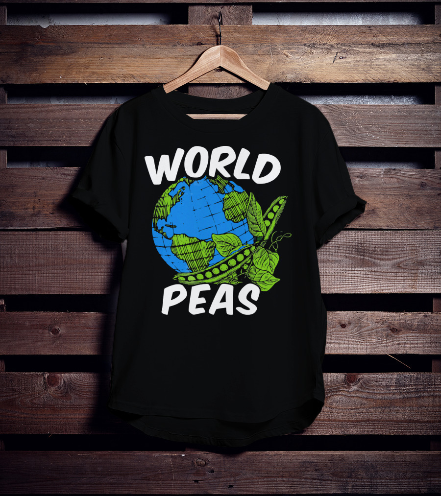 World Peas Pun Funny Peace On Earth T-Shirt