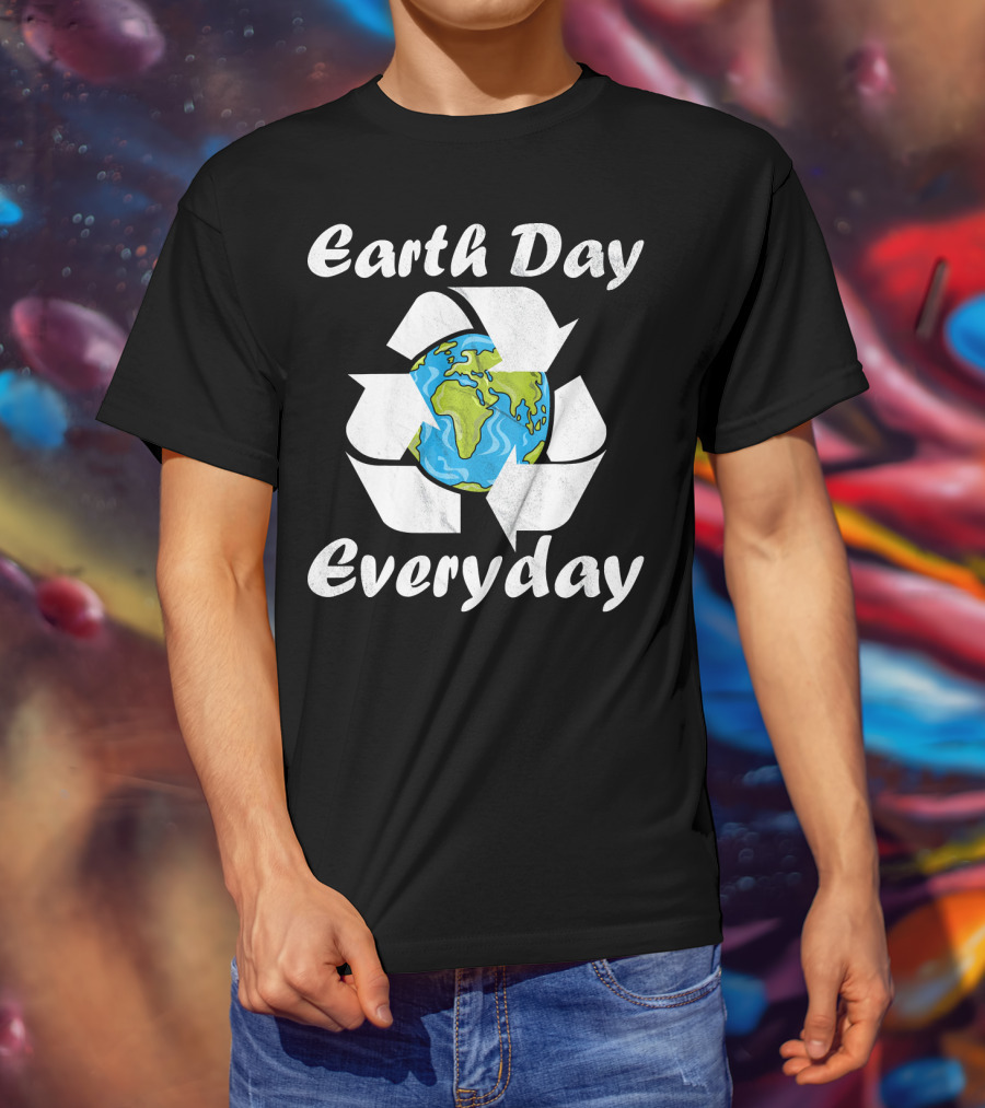 Earth Day Everyday Vintage Recycle Globe T-Shirt