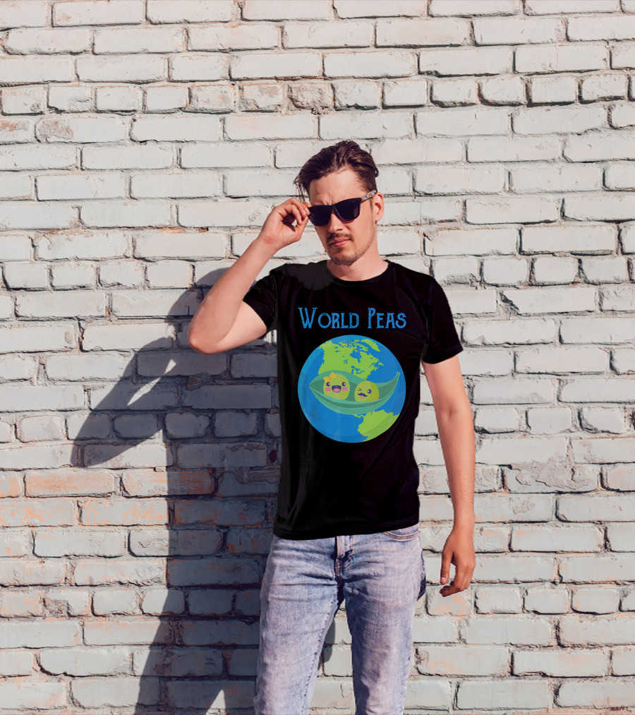 World Peas Give Peas A Chance Earth Peapod T-Shirt