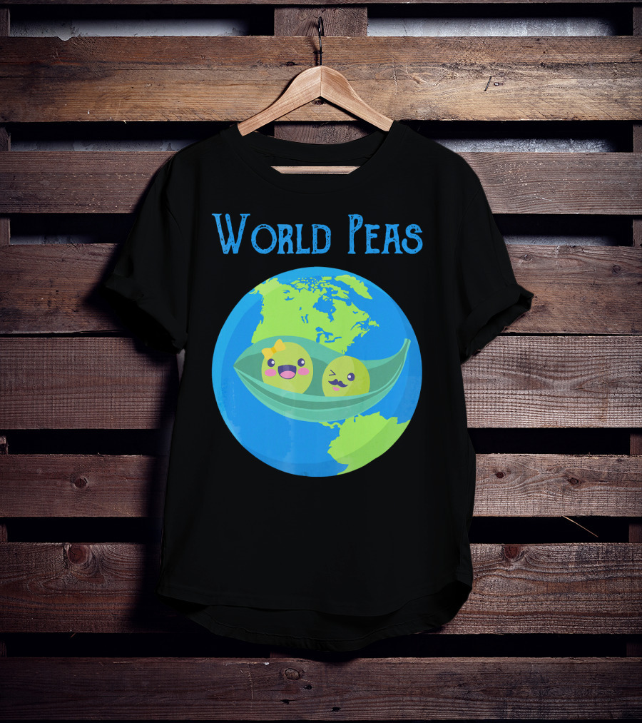 World Peas Give Peas A Chance Earth Peapod T-Shirt