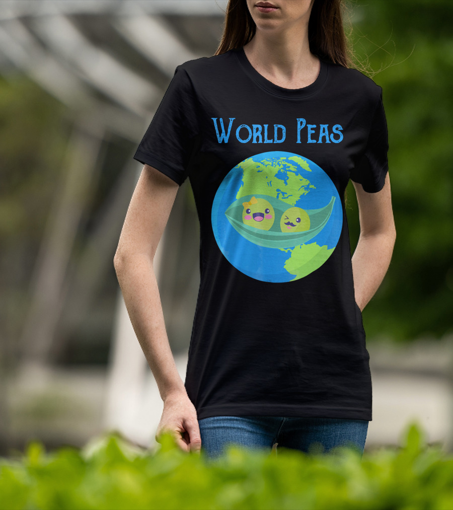 World Peas Give Peas A Chance Earth Peapod T-Shirt