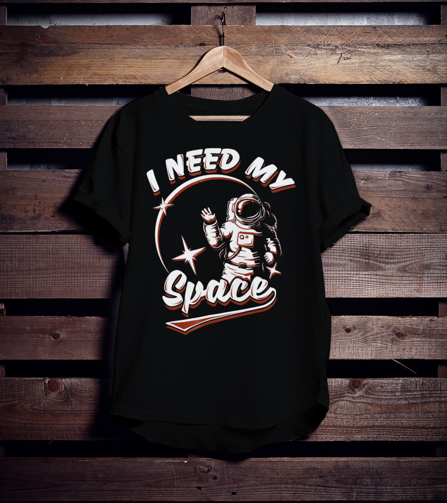 Astronaut I Need My Space Moon Earth T-Shirt