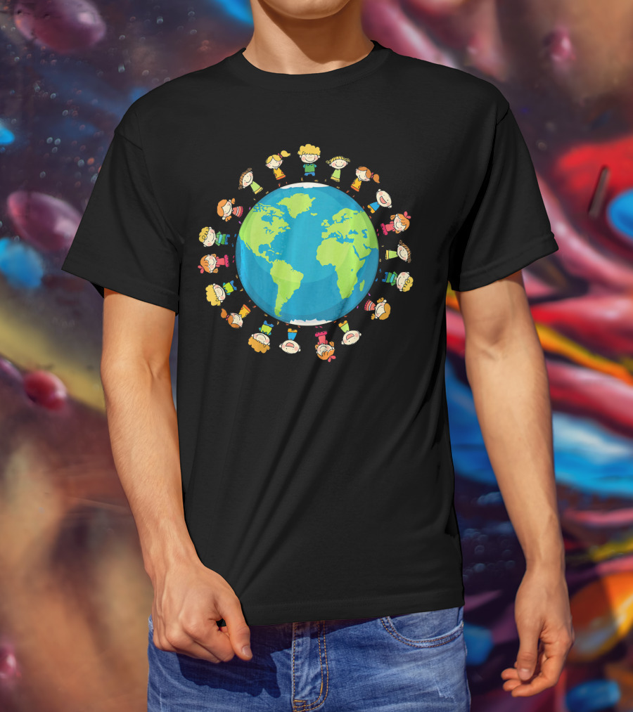 Kids Around The World Global Unity Climate Awareness T-Shirt