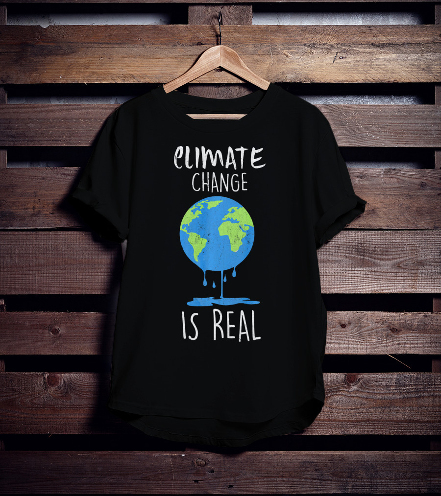 Climate Change Is Real Earth Melting T-Shirt