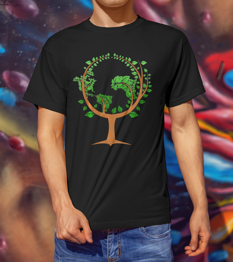 Happy Earth Day Save Earth Tree Globe T-Shirt