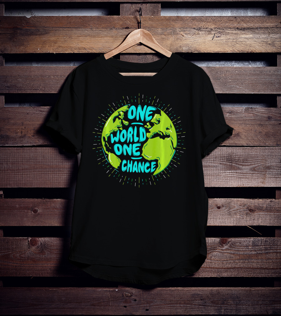One World One Chance Planet Earth Climate Protection T-Shirt