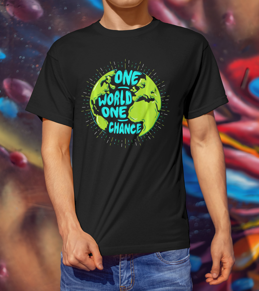One World One Chance Planet Earth Climate Protection T-Shirt