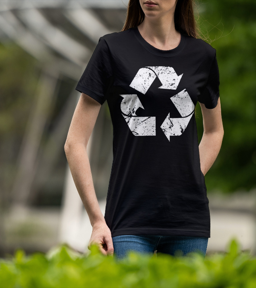 Earth Day Vintage White Recycle T-Shirt