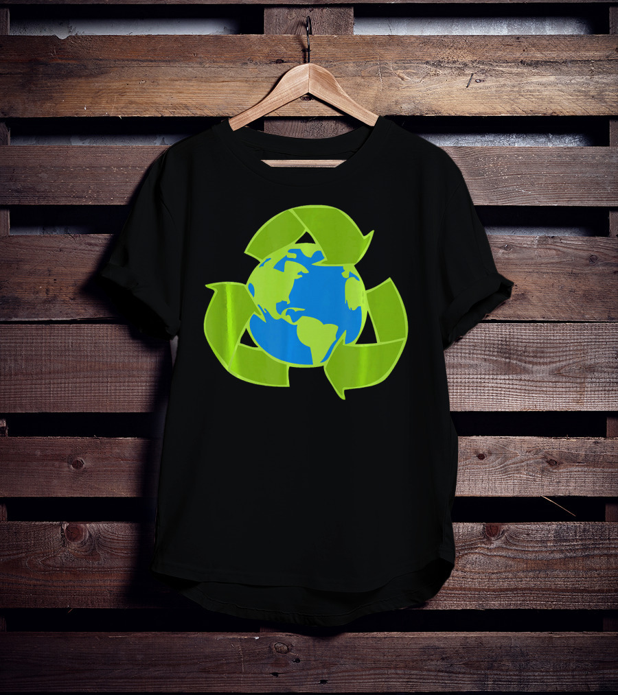 Planet Earth Recycle Symbol Env Eco-Friendly T-Shirt