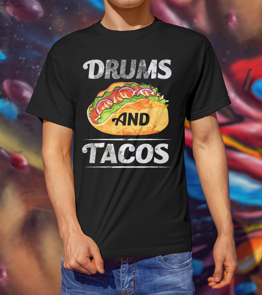 Drums And Tacos Cinco De Mayo Music T-Shirt