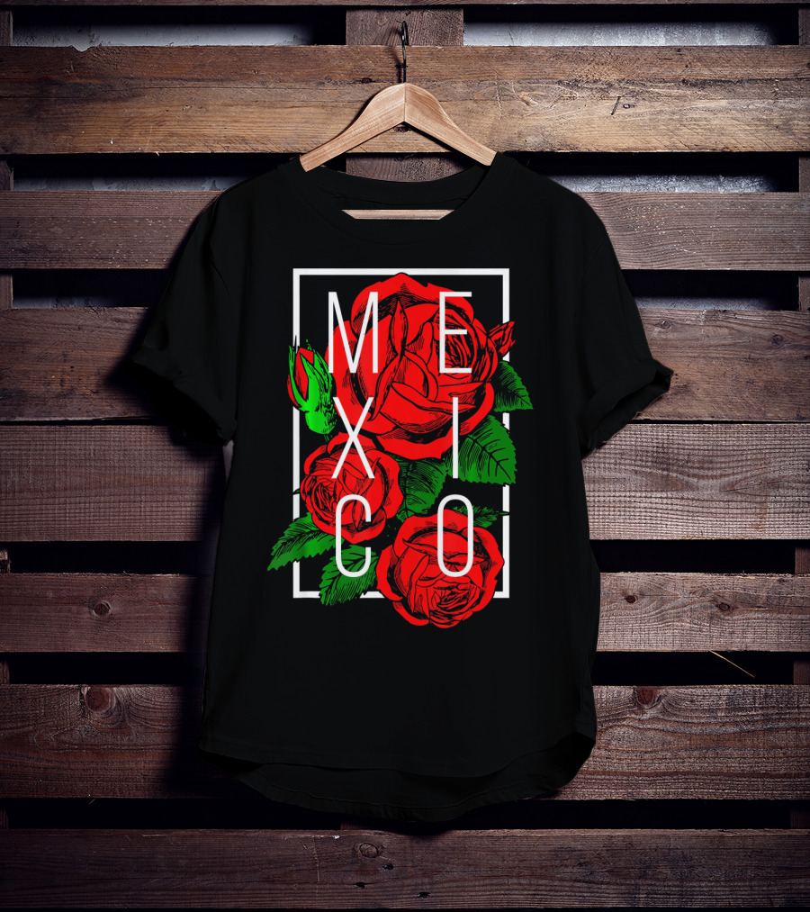 Mexico Rose Flower Cinco De Mayo T-Shirt