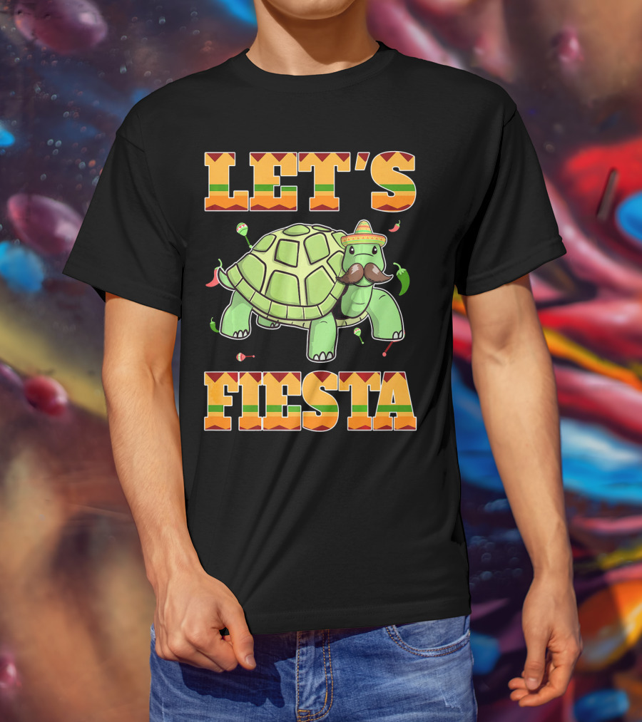 Let's Fiesta Turtle Cinco De Mayo Mexican T-Shirt