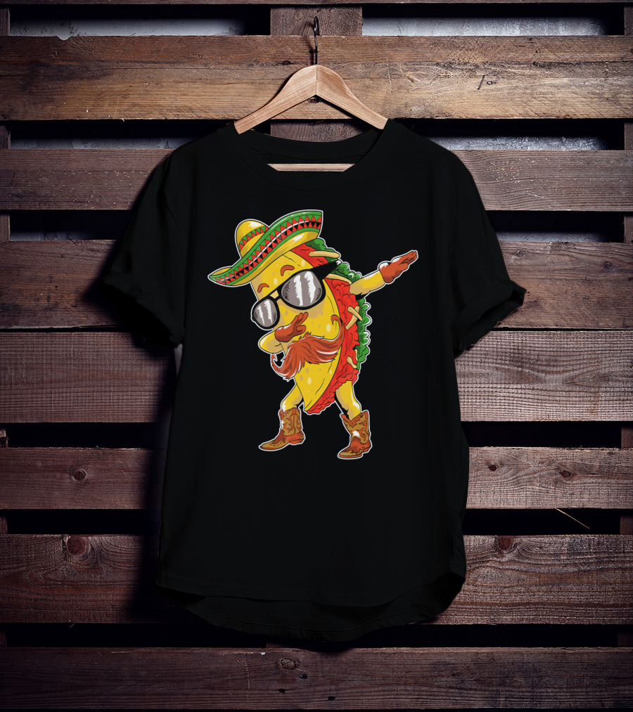 Funny Taco Dabbing Sombrero Cinco De Mayo T-Shirt