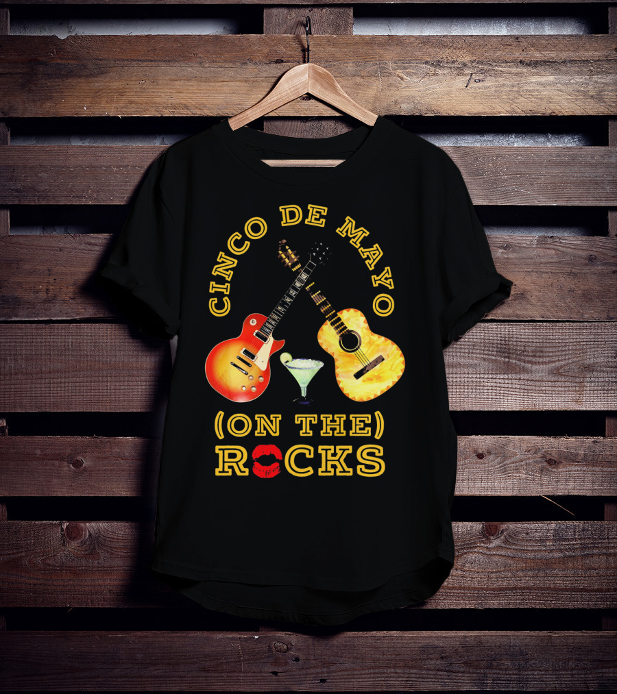 Cinco De Mayo On The Rocks Guitars Margarita T-Shirt