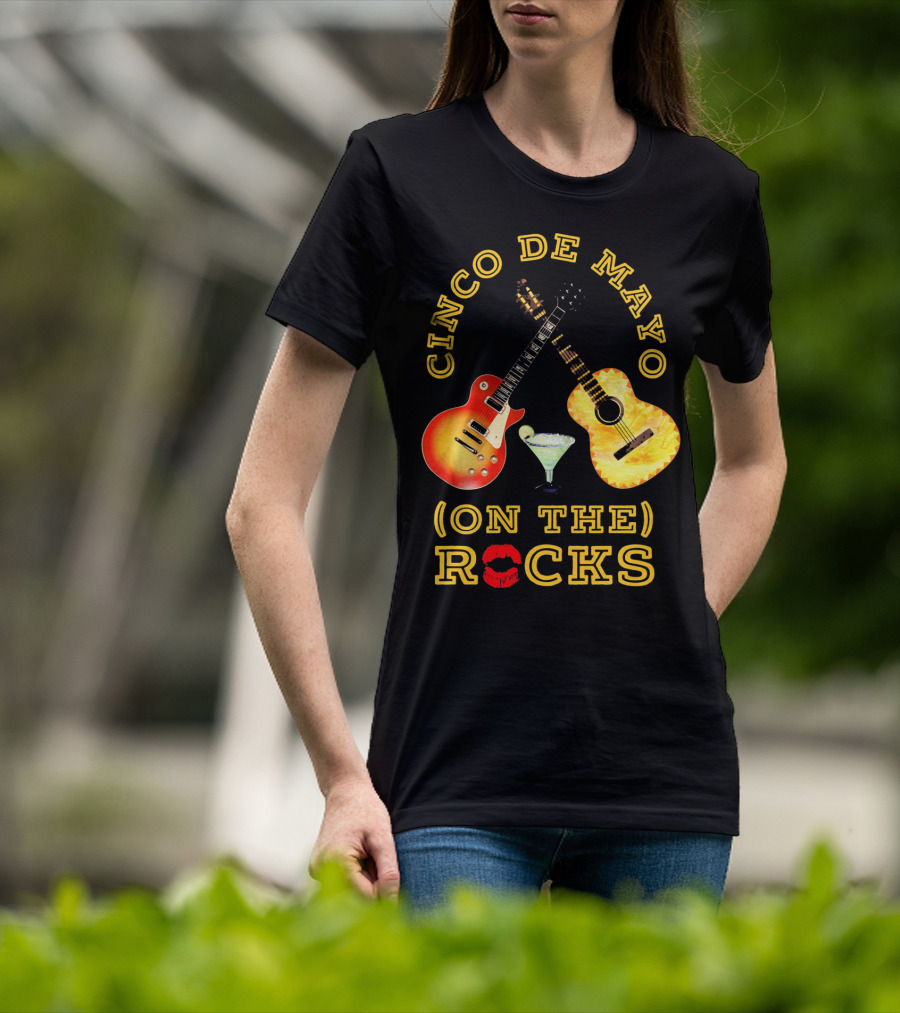 Cinco De Mayo On The Rocks Guitars Margarita T-Shirt