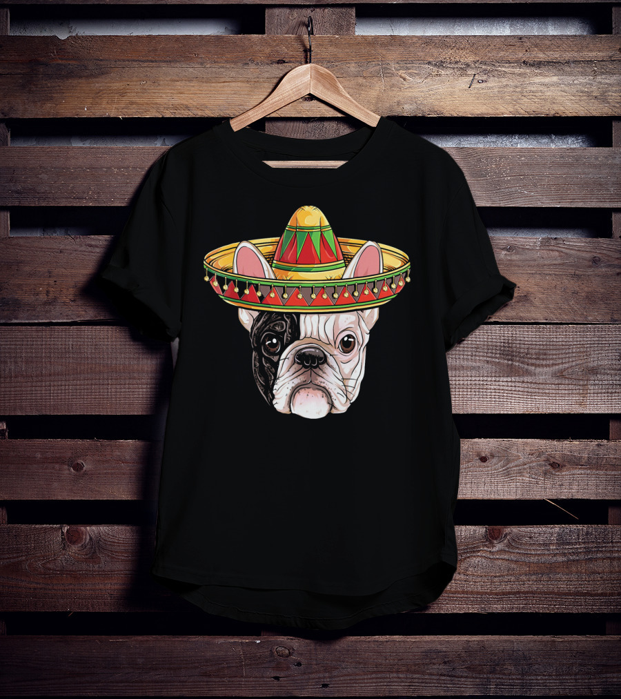 Cinco De Mayo French Bulldog Sombrero T-Shirt